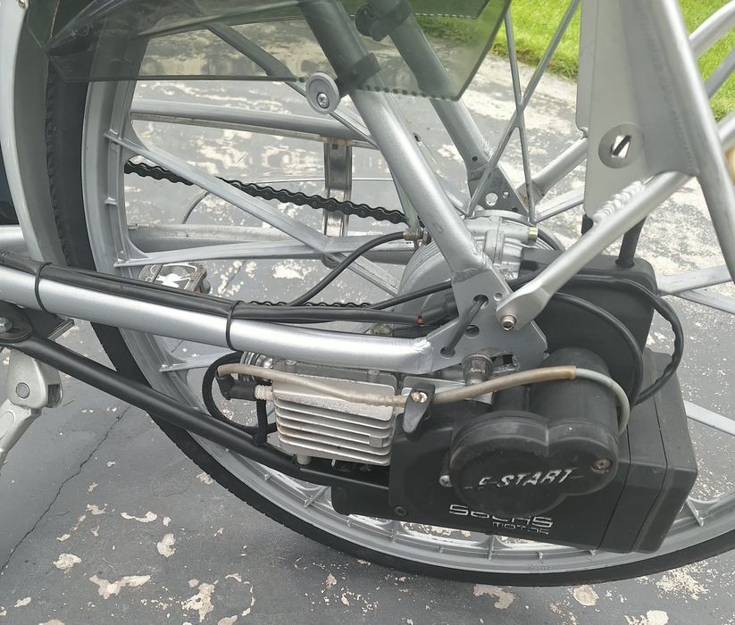 Rower z silnikiem sachs e-start