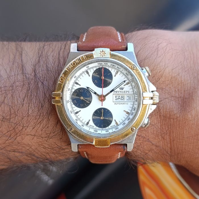 Relógio Cronógrafo Pryngeps Top Timonier Automático Valjoux 7750 - a funcionar - 40mm