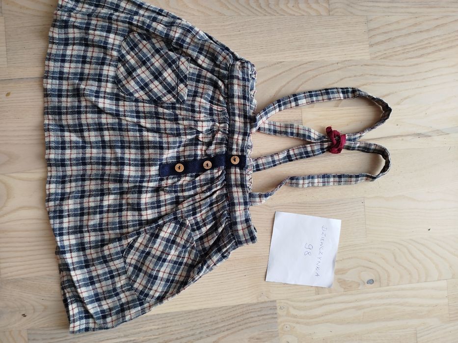 Spódniczka spódnica ogrodniczka Zara świąteczna elegancka kratka galow