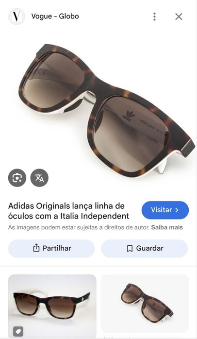 Óculos sol Adidas by Italia independent sem marcas de uso