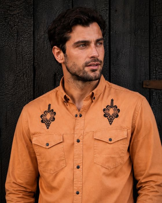 PODHALER koszula góralska folk parzenica jeans jeansowa casual prezent