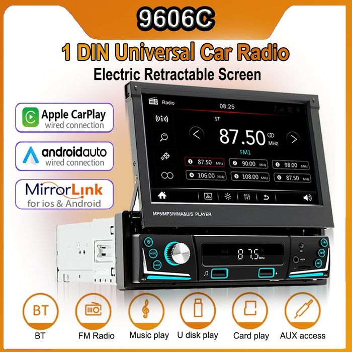 Radio Samochodowe ANDROID 7cali Carpay Bluetooth Spotify Google Maps