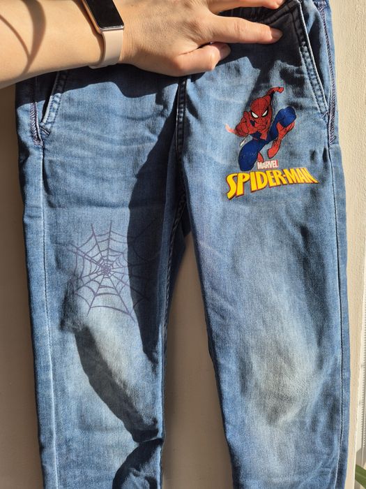 Jeansy chłopięce h&m spiderman
