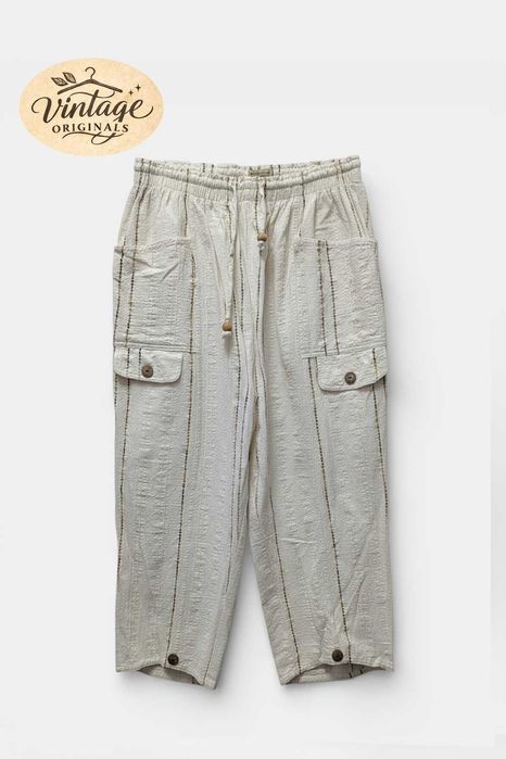 Spodnie bawełniane Natural Collections kremowe rozm. XXL