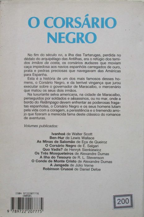O Corsário Negro - - - Emilio Salgari - - - - - Livro