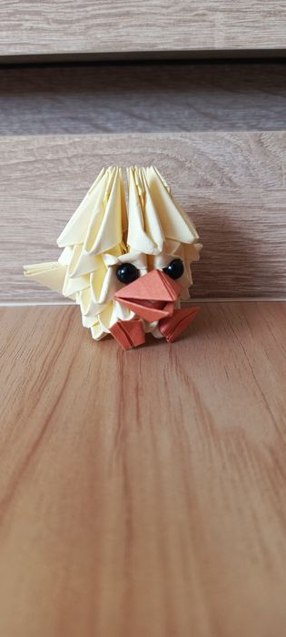Kurczaki, pisklęta Wielkanoc origami modułowe, origami 3D