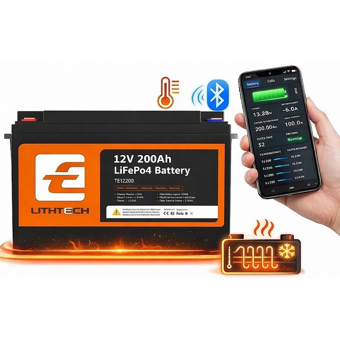 LiFePO4 12V 200Ah акумулятор Lithtech літій-залізо-фосфатний