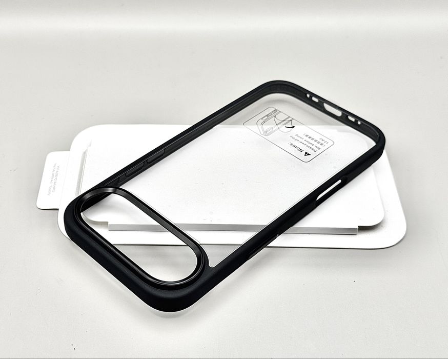 Чехол на iPhone 17 Air Black, 17 Air черный, прозрачный, не желтеет