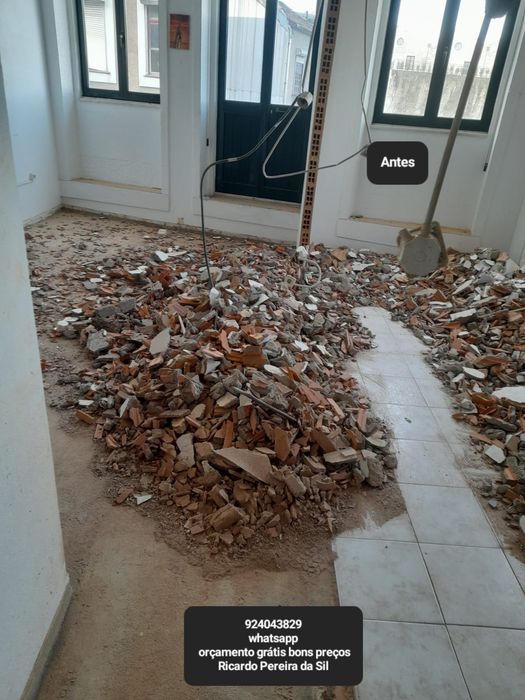 Demolição Recolha de Entulho Madeira Pladur monos resíduos Serviços Mudança limpeza Terrenos Rocadora abate pequenas árvores