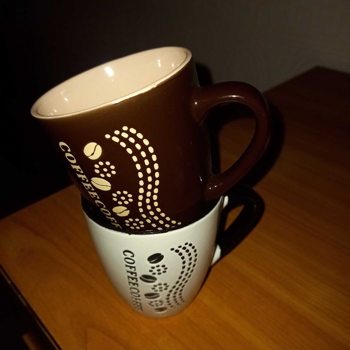 Набор из 2-х чашек керамика( 200 мл.) Китай,  для кофе, новый