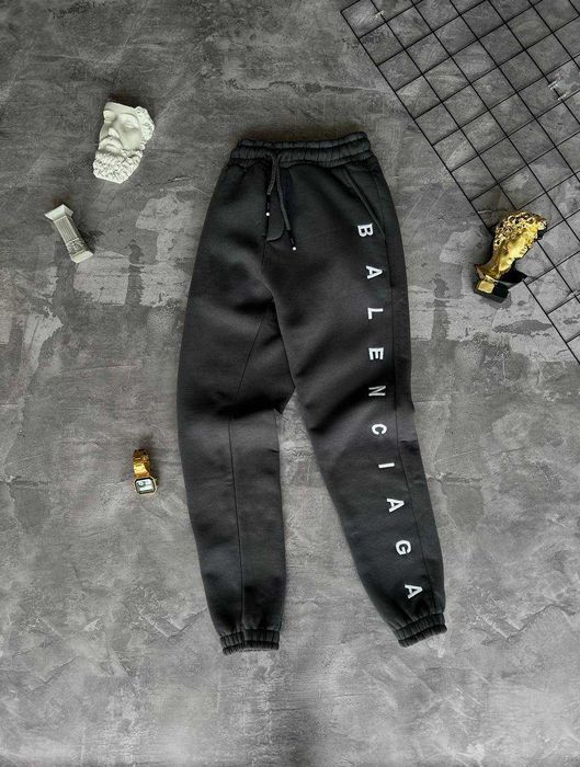 Штани на флісі Balenciaga Grey спортивні чоловічі i57/302-BN