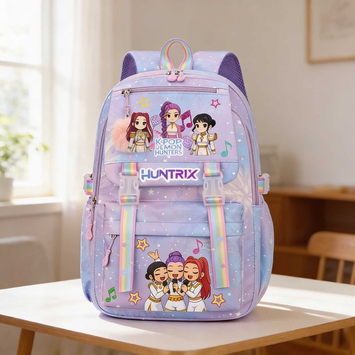 mochila menina huntrix kpop guerreira demon