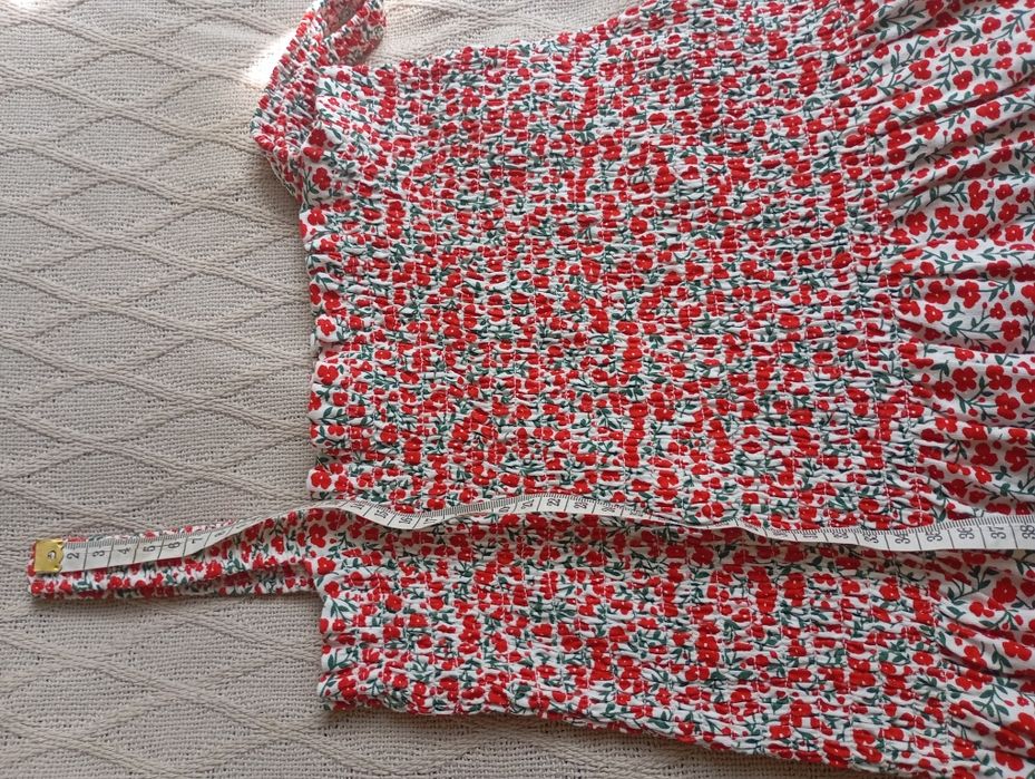 VERTBAUDET 13-15L nowa markowa długa sukienka bawełniana maxi kwiaty