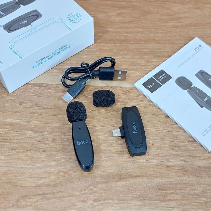 Микрофон петличка для iphone Hoco L15 Lightning