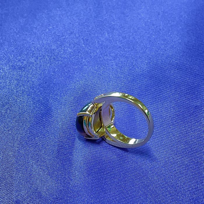 Anel senhora pedra castanha medida de 14 m