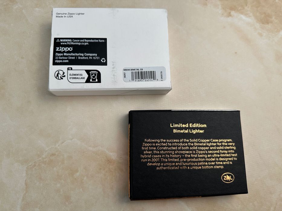 Новая зажигалка Zippo 48694 Bimetal Sterling Silver оригинал подарок