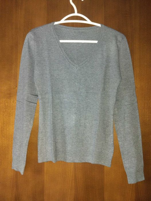 Camisola de manga comprida cinzenta