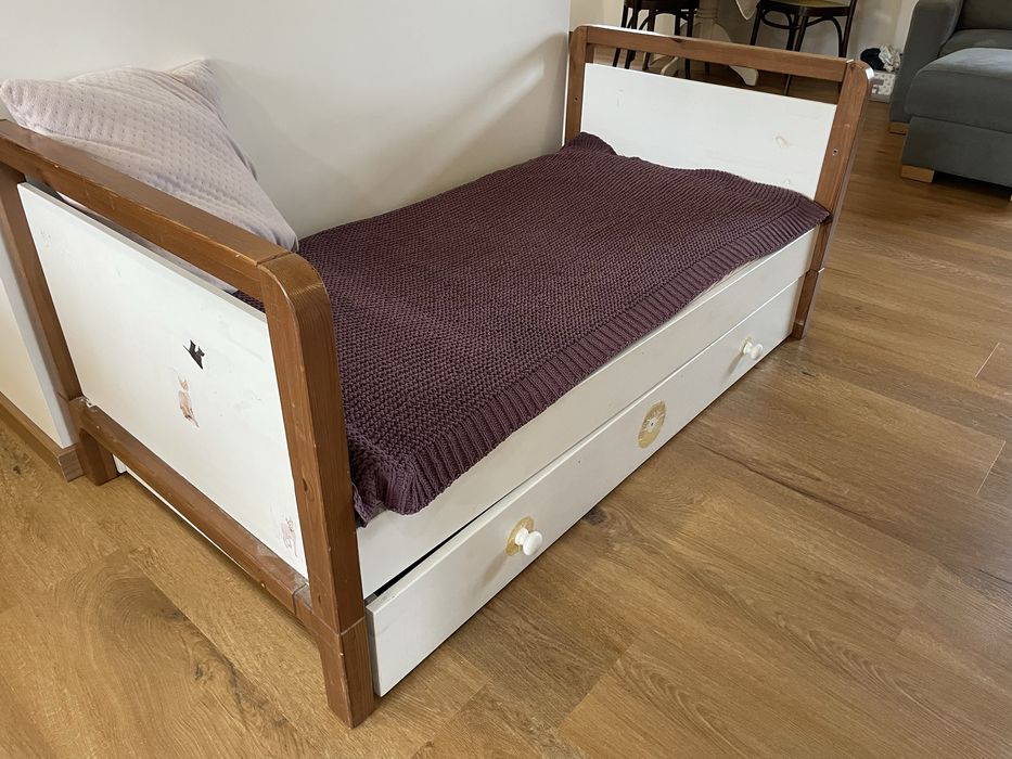 Pinio Łóżeczko - Tapczanik 3w1 - 140 X 70 Z Szufladą Filo Pinio +półka