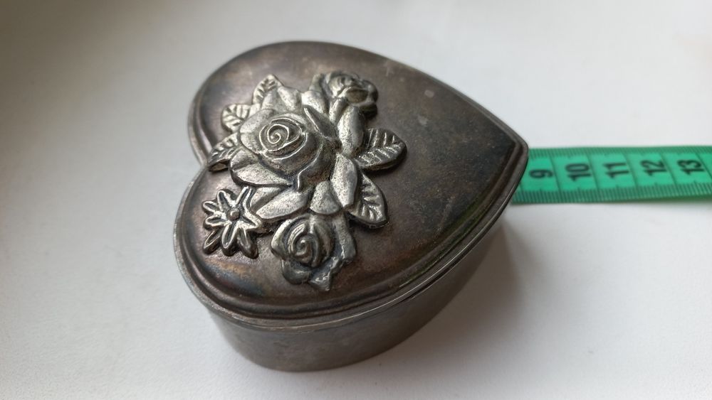 Шкатулка 7×7см вінтаж мельхіорова