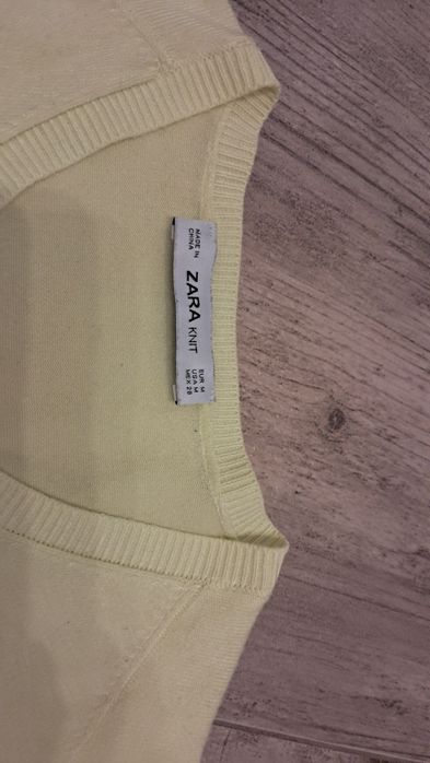 Sweter Zara M żółty M cytynowy święta