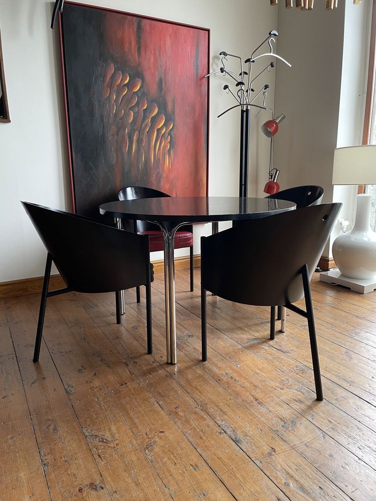 Philippe Starck dla Aleph Ubik kpl czterech krzeseł COSTES lata 80-te