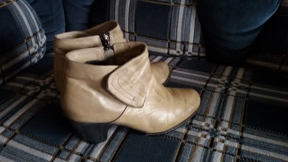 Skórzane botki damskie r.41