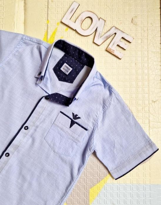 Шкільна сорочка Armani Junior 7-8 р рубашка до школи хлопчик