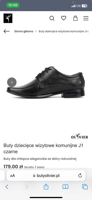 Sprzedam buty komunijne dla chłopca firmy Oliver