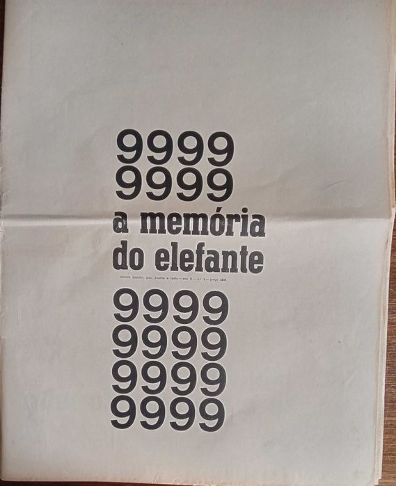 A Memória do Elefante	- - - - -	Jornal