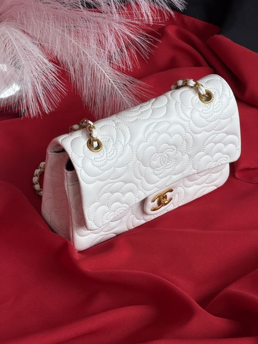 Сумка Chanel Classic Double Flap Bag Camellia PREMIUM