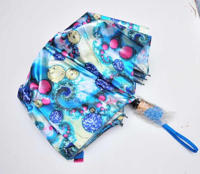 Женские зонты 10 спиц антиветер полуавтомат карбон атлас сатин новые