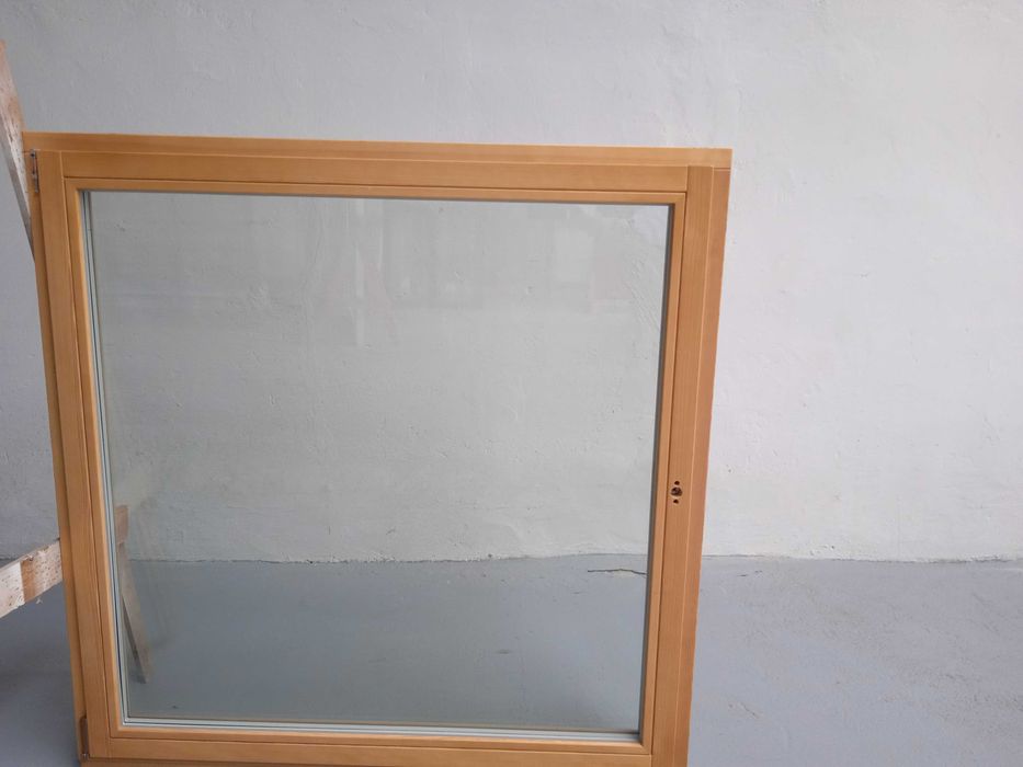 Okno drewniane sosna lazur pinia profil 78 pakiet -3 szyby- 1470xh1500