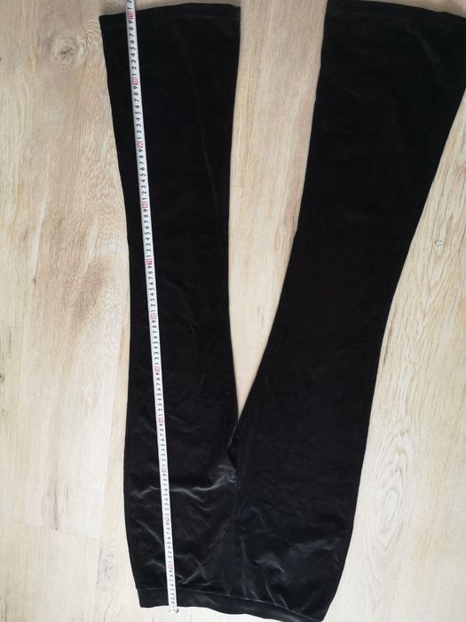 Spodnie damskie dzwony aksamitne Clevé rozmiar L/ XL