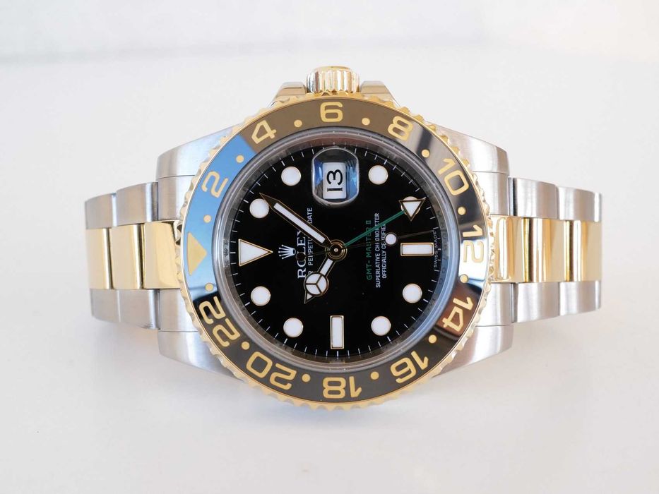 Rolex GMT-Master II  18K Yellow Gold Black Dial