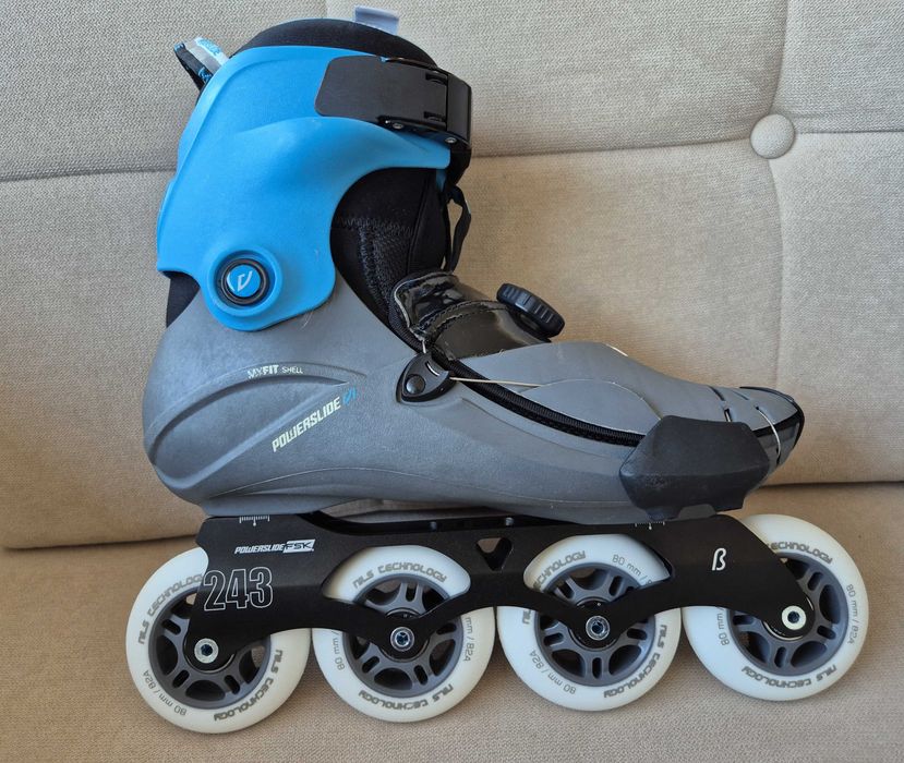 Powerslide Nordic VI, 39, 4x80 FSK, nowe szyny koła łożyska