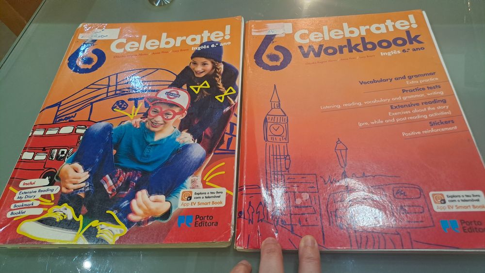 Manual escolar aluno e caderno ingles 6 ano celebrate aluno