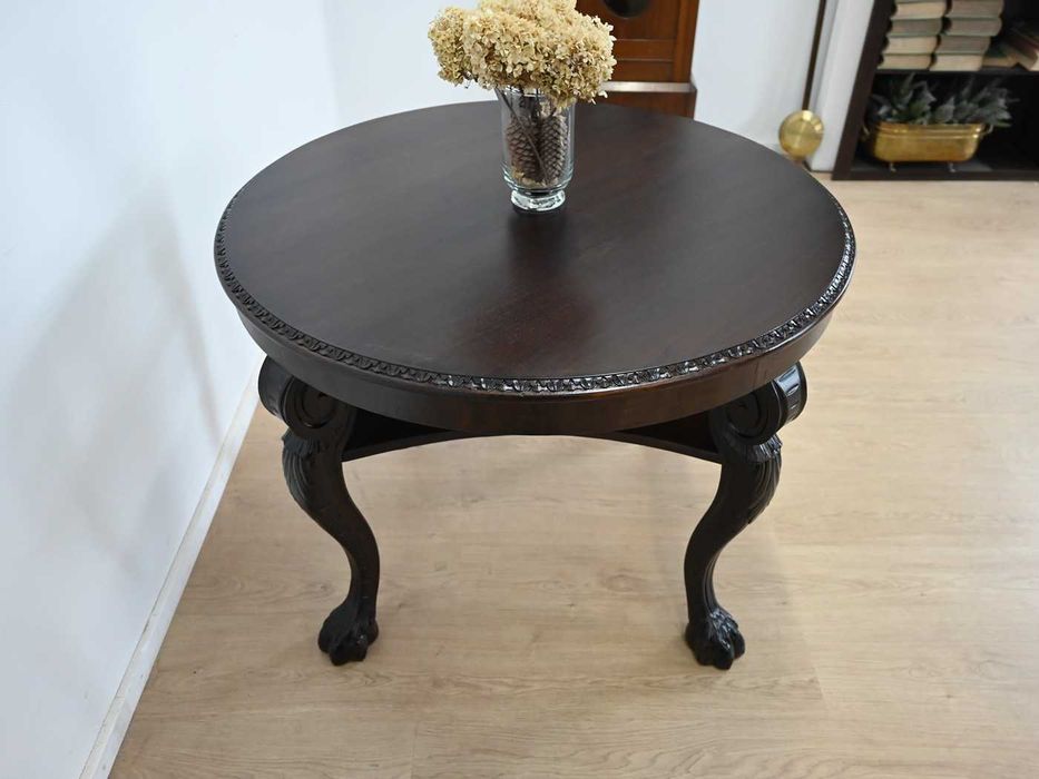 orzechowy stół na lwich łapach 021603