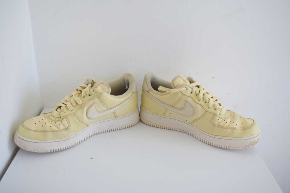 Nike Air Force 1 Low Cross Stitch kremowe 42 sneakersy skórzane