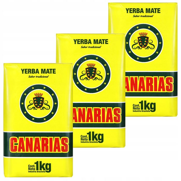 Zestaw Yerba Mate Canarias Tradicional Elaborada 3x1kg 3000g