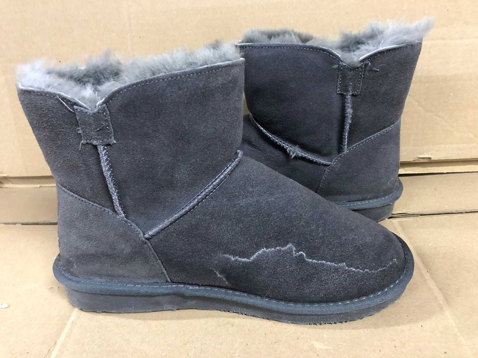 2761 Skórzane Botki Śniegowce Zimowe NICEBAY Mega Ciepłe Wełna 40