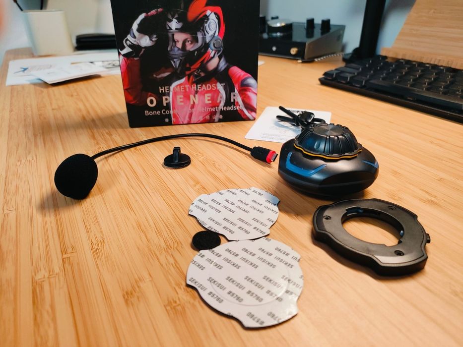 Zestaw Bluetooth do kasku, przewodnictwo kostne