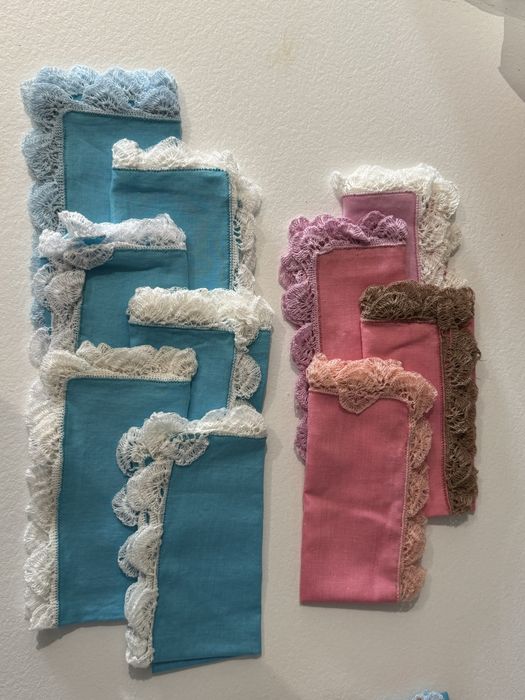 Chusteczki serwerki vintage ręcznie robione handmade