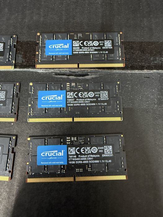 Озу DDR5 SODIMM 5x16gb 1x32gb неробоча