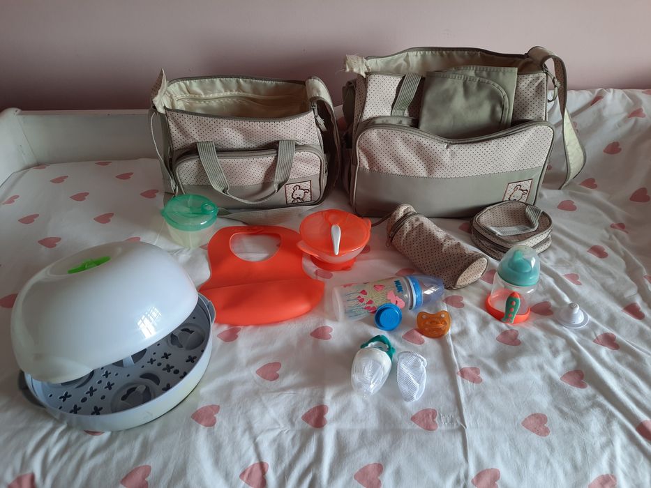 Bolsas, refeição, esterilizador
