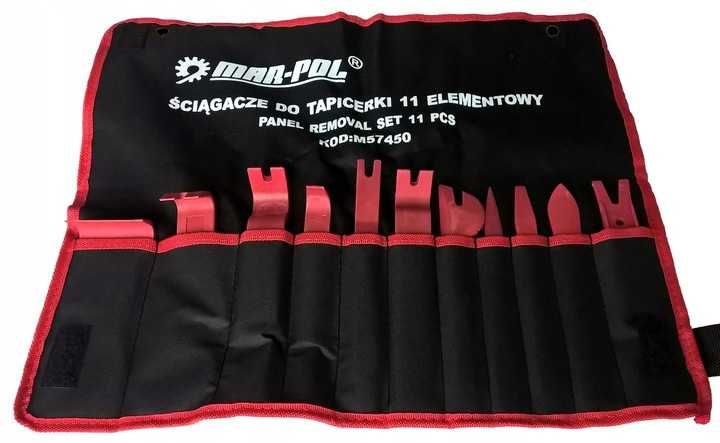 ŚCIĄGACZE DO TAPICERKI Samachodowej Zestaw 11szt Łapki Dźwignie