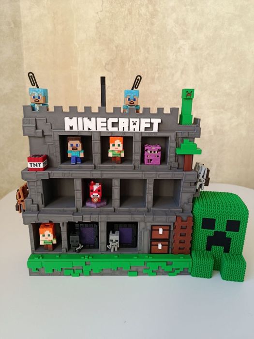 Стенд Minecraft Rockhaven‼️полочка для фігурок  Майнкрафт Кіндер Джой