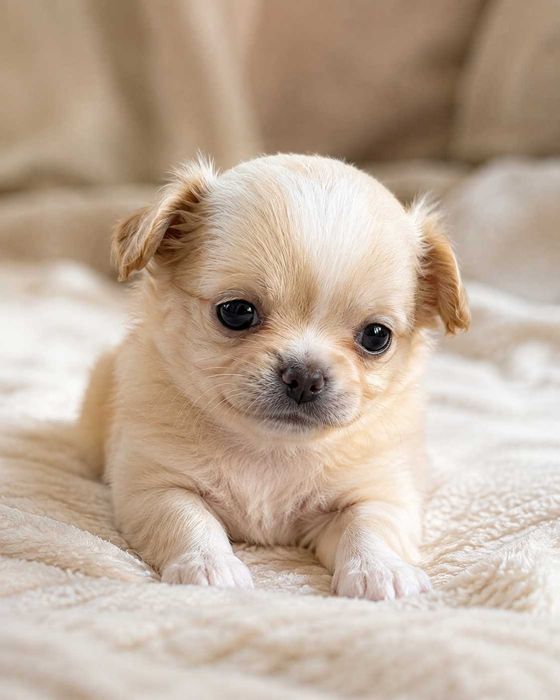 Richie Chihuahua śliczny beżowy długowłosy szczeniak hodowla Chihuahua Di Massimo