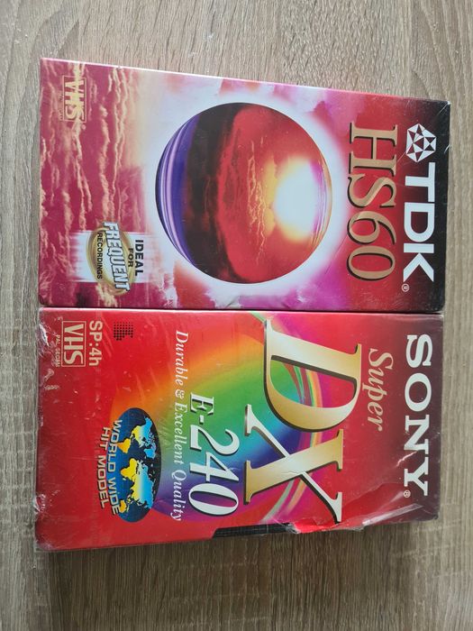 Kasety VHS Video 2szt NOWE TDK Sony