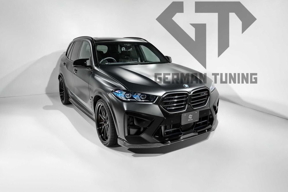 Карбоновий обвіс BMW X5M F95 X6M F96 карбон губа дифузор леза дзеркала бмв х5м ф95 ф96 ноздри лезвия накладка на бампер карбон бмв
