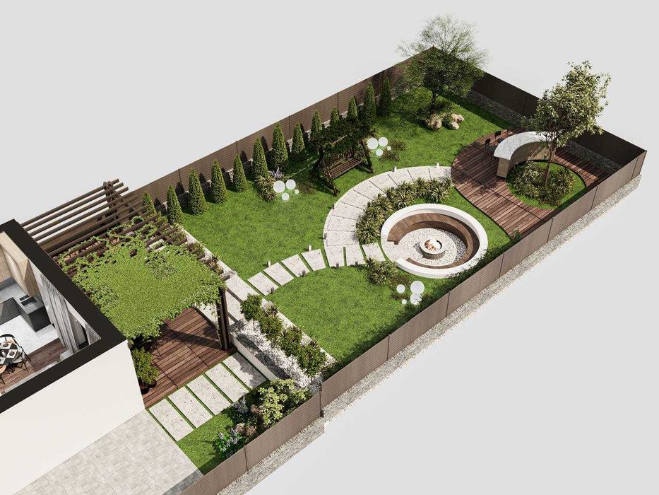 Ландшафтний дизайн, озеленення, квітники, садовник